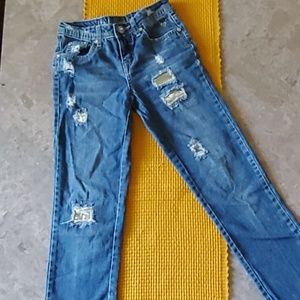 Girls justice distressed jeans